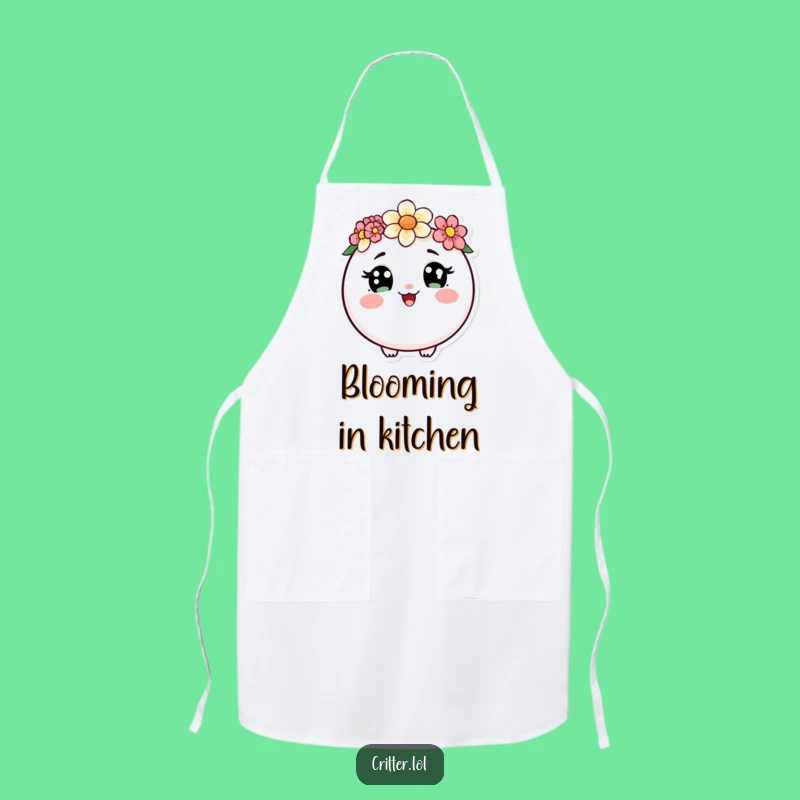 Funny Round Critter Flower Crown Apron - Cook with Charm!
