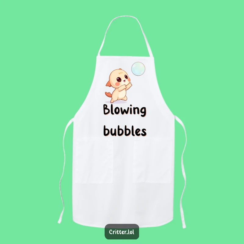 Funny Creature Apron: Bubble Chasing Baker, Perfect Funny Gift!
