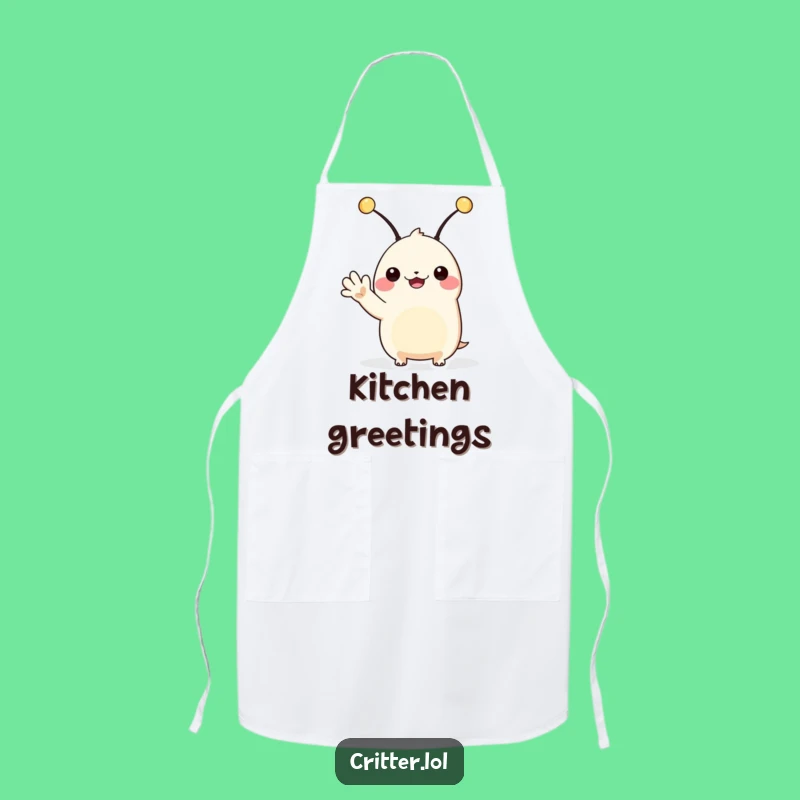 Funny Alien Wave Apron: Cook with Cosmic Cheer in This Fun Design