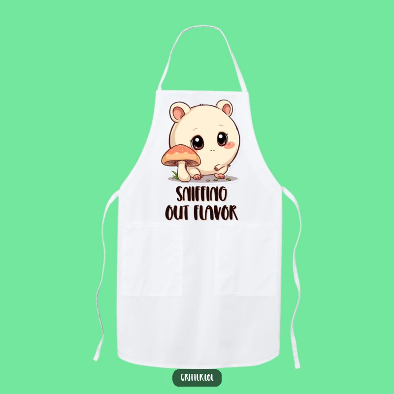 Funny Curious Critter Apron - Kitchen Adventures with Mushroom Magic Gift!