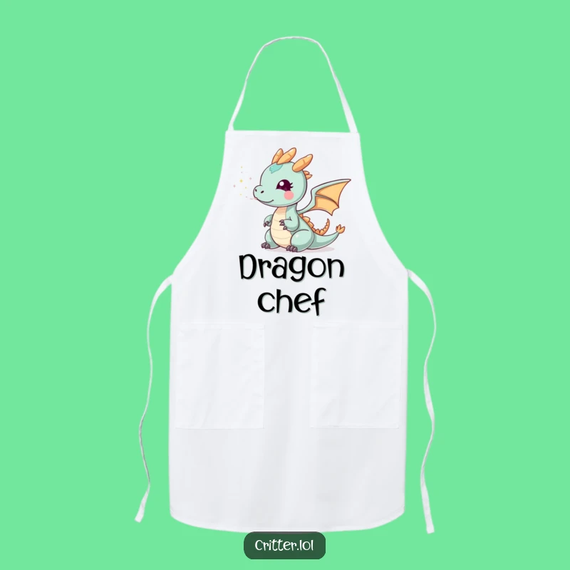 Funny Tiny Dragon Smoke Apron: Cook Up Magic with this Hilarious Gear