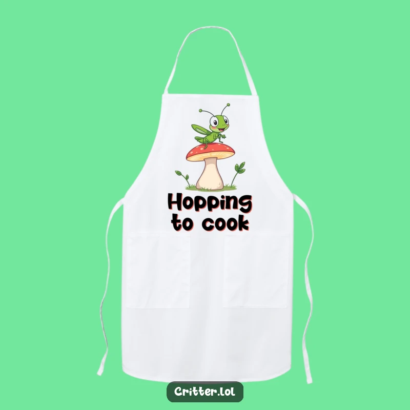 Funny Grasshopper Jump Apron: Cooker with Zest - A Great Gift!