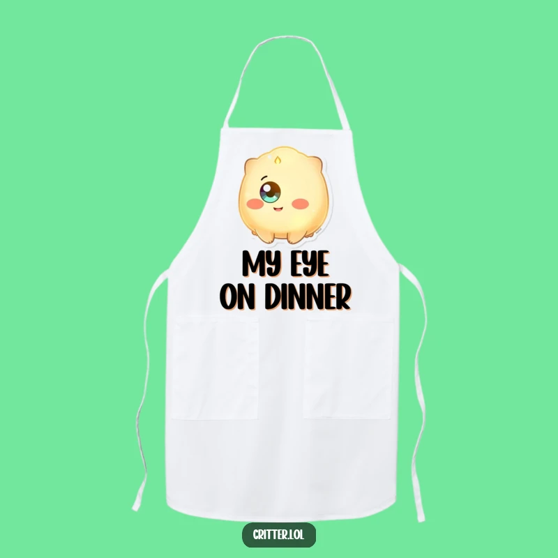 Funny Glowing Creature Apron: Cook with Radiant Joy!