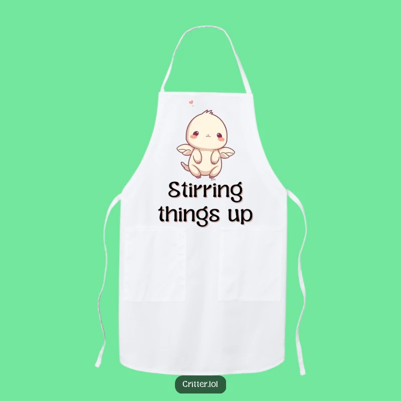 Funny Shy Creature Apron: Cook with Delicate Charm and Humor