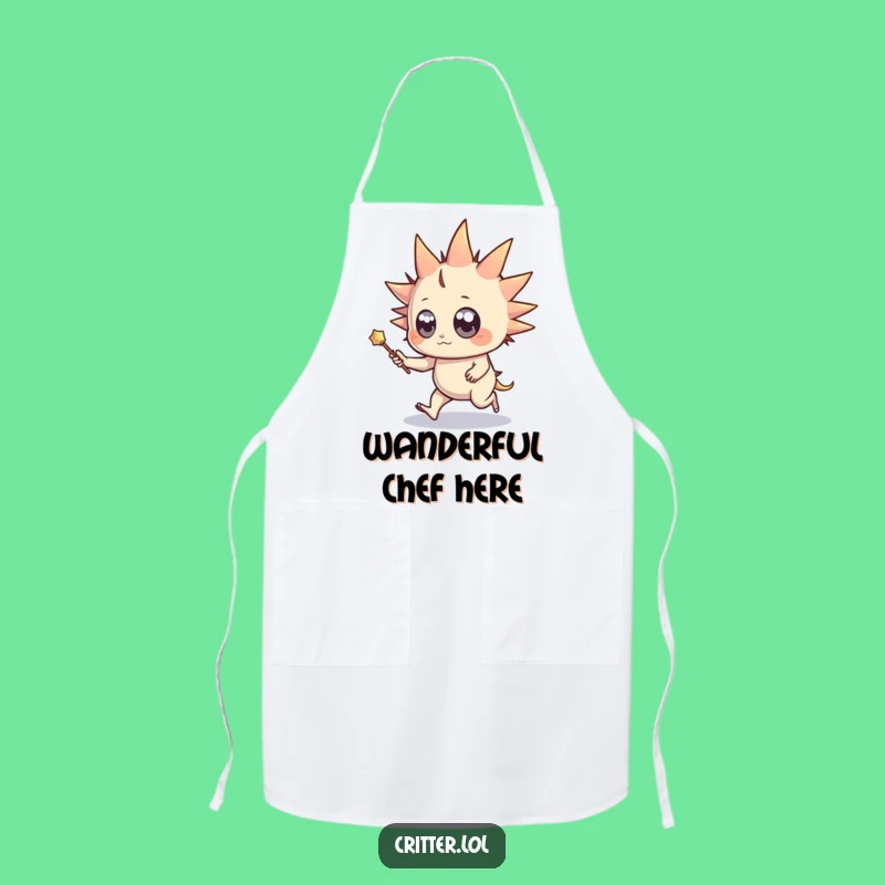 Funny Spiky Creature Wand Apron - Cook with Magic!