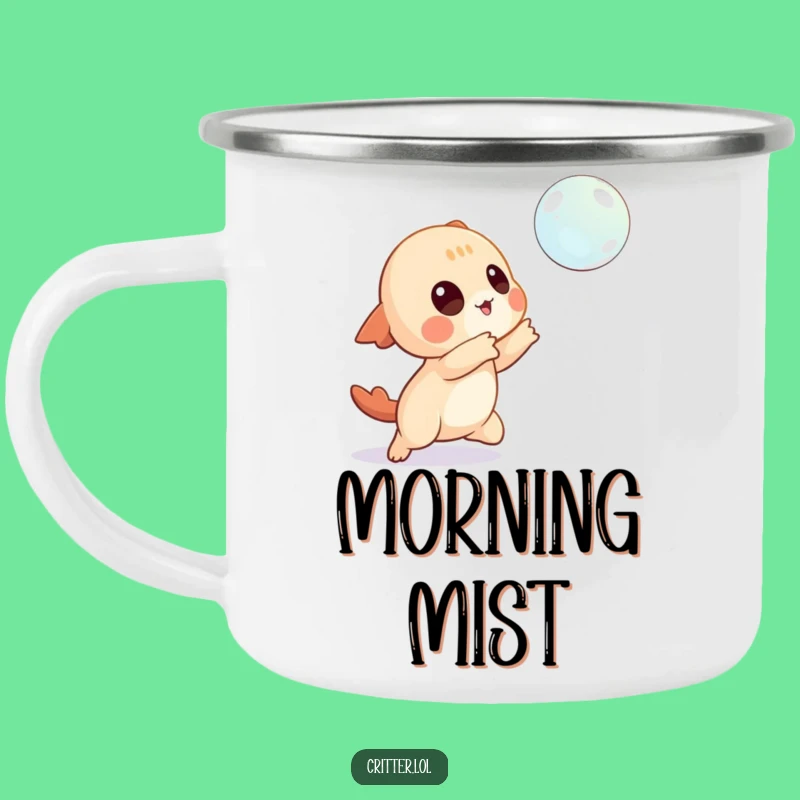 Funny Creature Camping Mug: Bubble Catching Enamel Mug, Ideal Funny Gift!