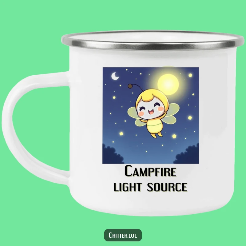 Funny Firefly Camping Mug - Cheerful Glow Outdoors - Bright Night Illuminator Adventure Gift