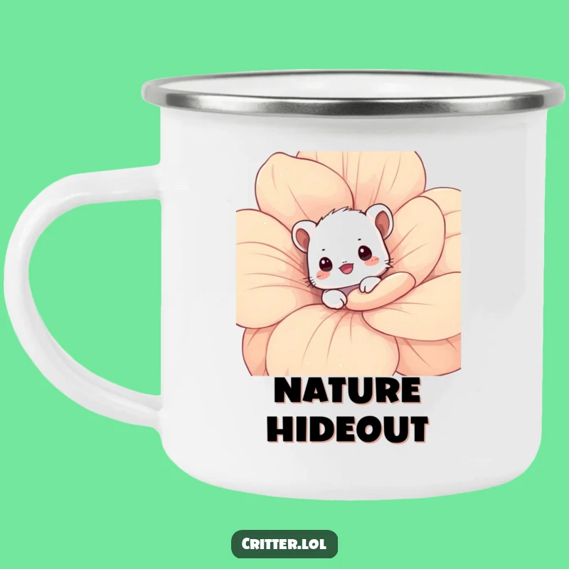 Funny Shy Critter Camping Mug: Adorable Brew Companion for Nature Lovers