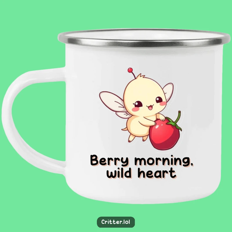 Funny Whimsical Critter Enamel Camping Mug: Adventure Fuel, A Rugged Funny Gift!