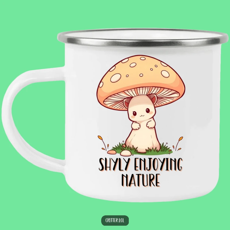 Funny Shy Critter Camping Mug - Sip Safely with Humorous Charm, Perfect Funny Gift