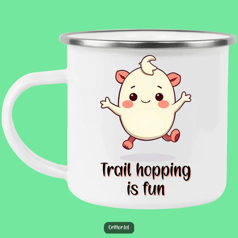 Funny Bouncy Creature Camping Mug: Adventure with a Hop!