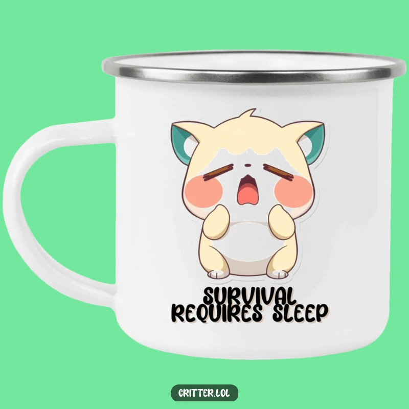 Trail Mix and Snoozes: Funny Sleepy Critter Camping Mug!