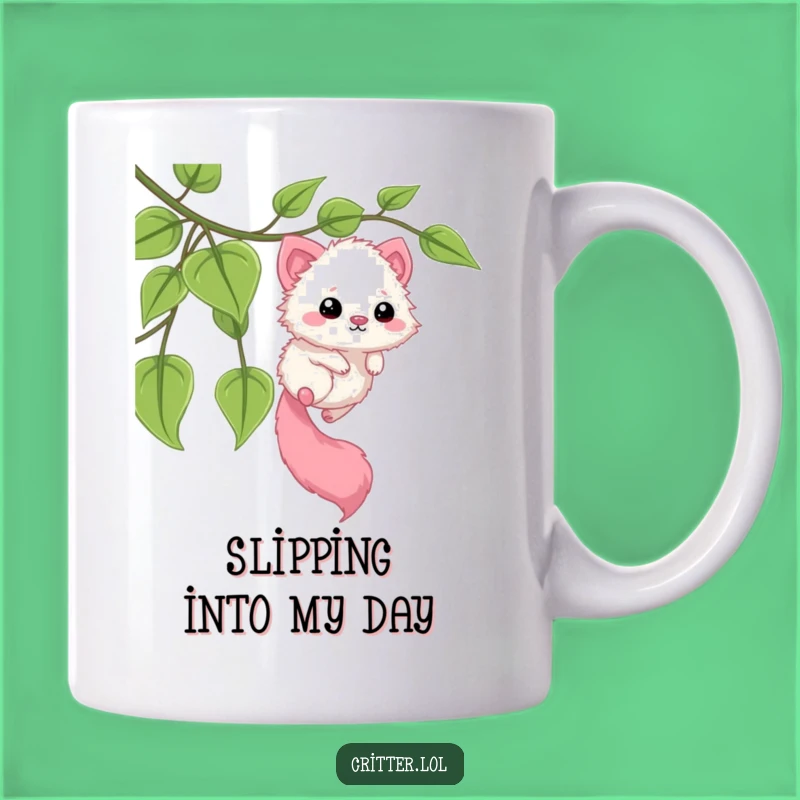 Funny Sliding Critter Mug: Long Tail Vine Rider, a Hilarious Funny Gift for Adventure Lovers
