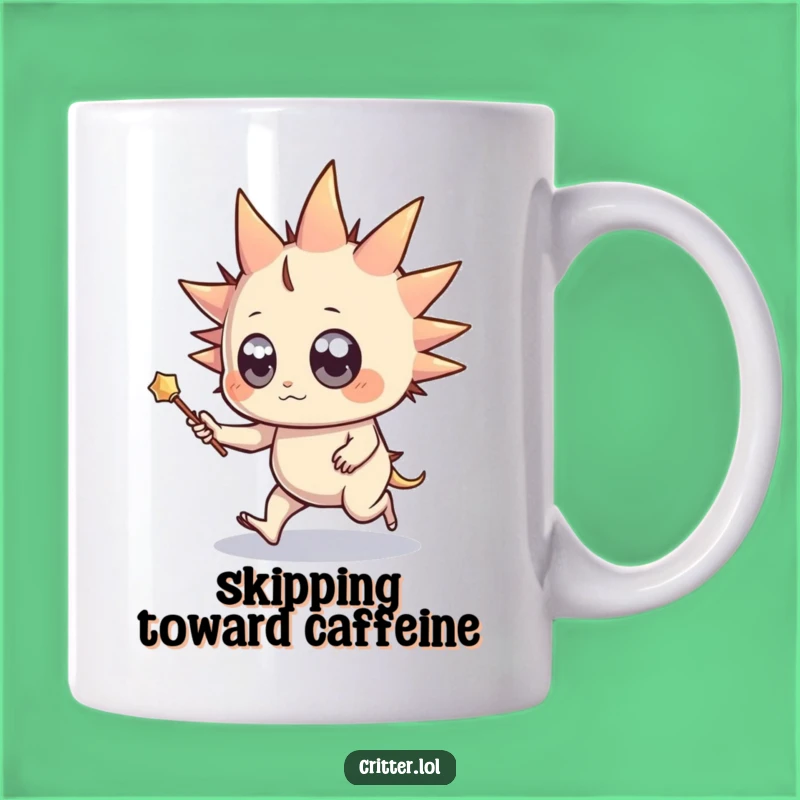 Funny Spiky Creature Wand Mug - Magical Skipping Fun Gift