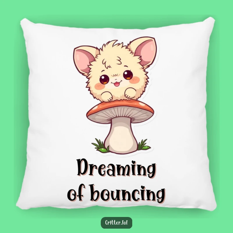 Funny Fuzzball Pillow, Cozy Mushroom Cushion, Playful Whimsical Gift