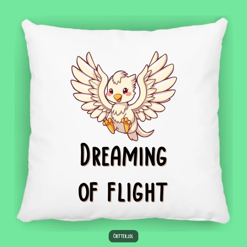 Funny Griffin Soaring Pillow: Cozy Mythical Cushion, Perfect Funny Gift
