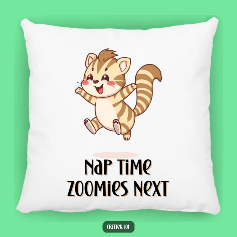 Funny Striped Creature Pillow: Cozy Comfort with Joyful Leaps