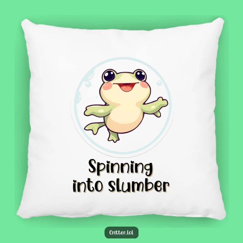 Funny Tadpole Swirl Pillow: Cozy Comfort with Aquatic Humor - Great Gift!