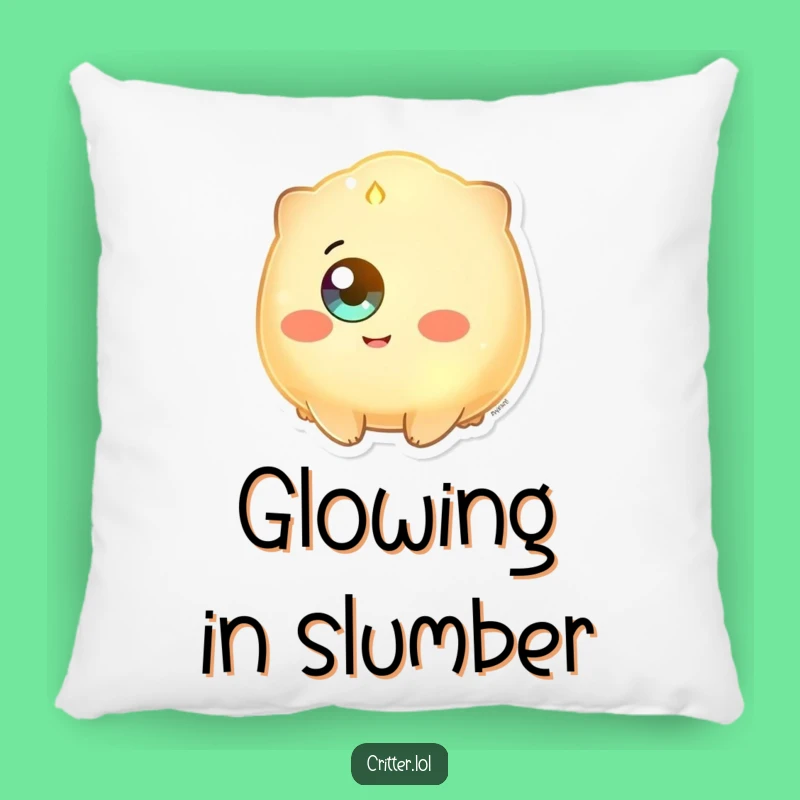 Funny Glowing Creature Pillow: Snuggle with Radiant Cheer!
