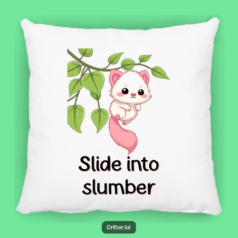 Funny Sliding Critter Pillow: Cozy Vine Rider, a Comfy Funny Gift for Relaxation