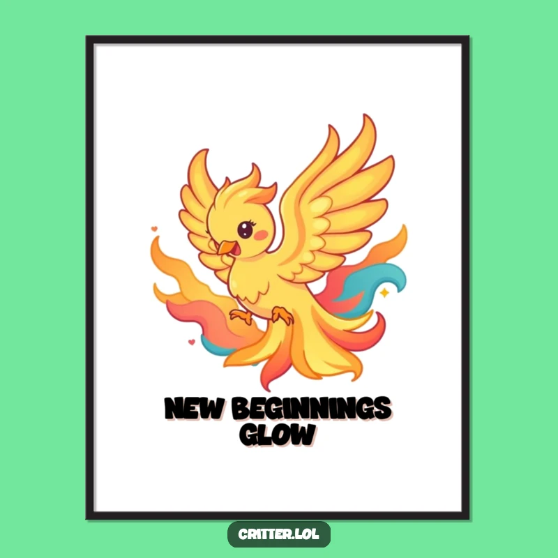 Funny Phoenix Flames Digital Art - Instant Fiery Decor!