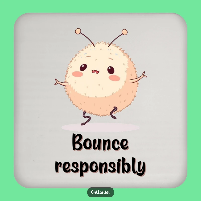 Funny Bouncing Creature Coaster: Antennas Pal Protector, a Tiny Yet Hilarious Funny Gift