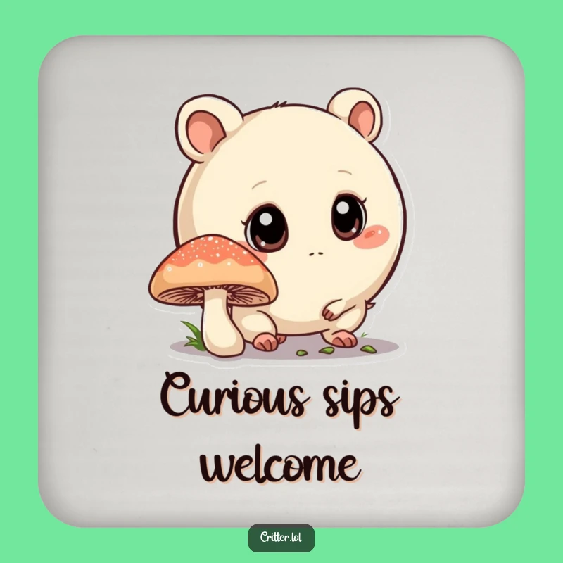 Funny Curious Critter Coaster - Protect Surfaces with Woodland Charm Gift!
