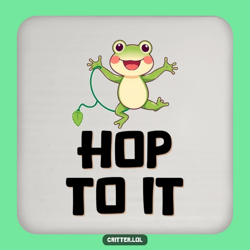 Funny Frog Coaster - Joyful Jumping Rope Drink Protector - Vine Jumper Table Gift