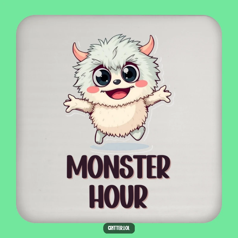 Funny Fuzzy Monster Drink Coaster: Protect Surfaces with Hilarious Monster Fun