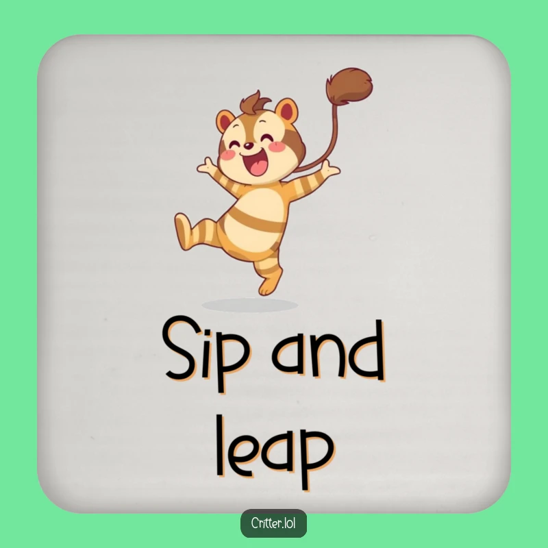 Funny Striped Creature Coasters: Protect Surfaces with Joyful Flair!