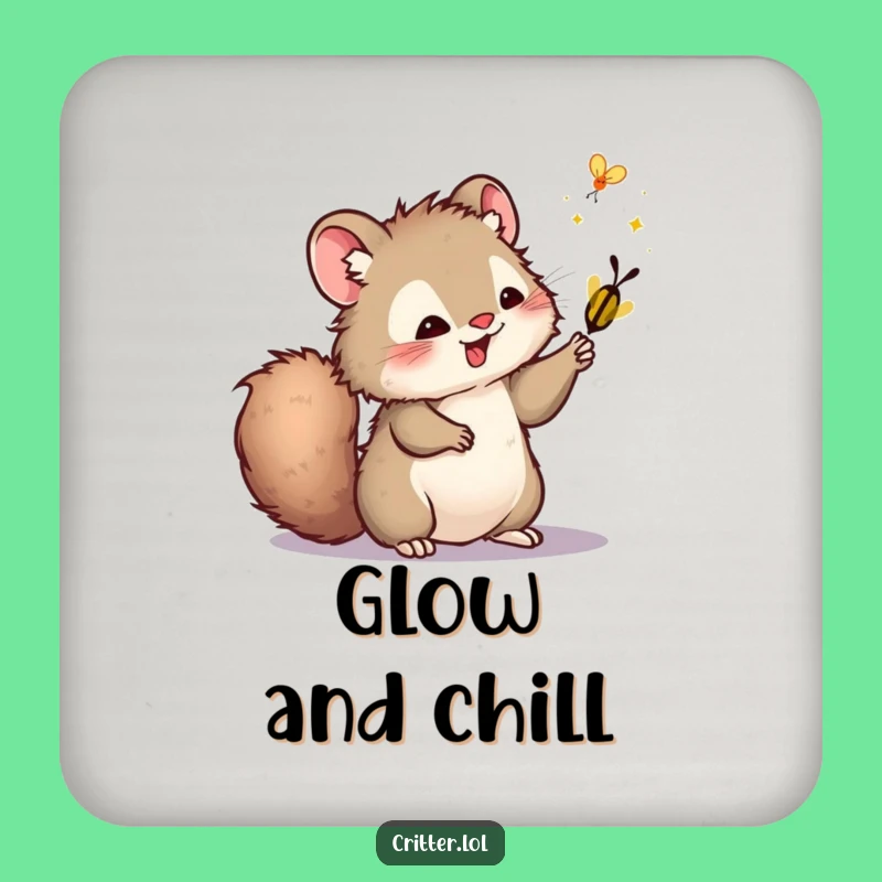 Funny Swatting Critter Coaster - Protect Surfaces with Nighttime Magic Gift!