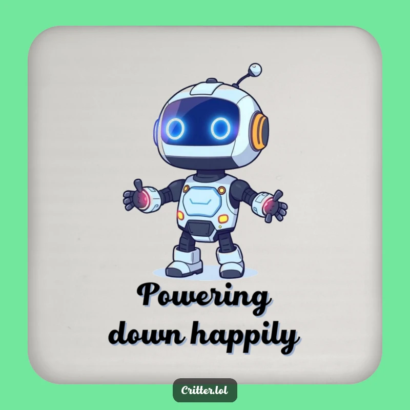 Funny Robot Dancing Coaster - Protect Surfaces with Blinking Fun!