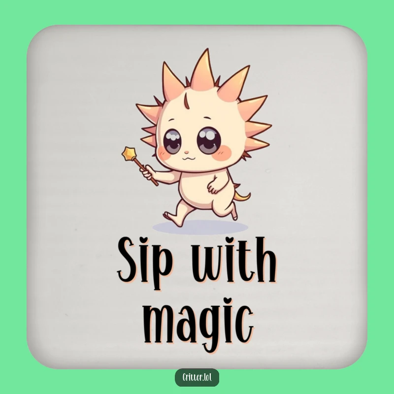 Funny Spiky Creature Wand Coasters - Protect Surfaces Magically!
