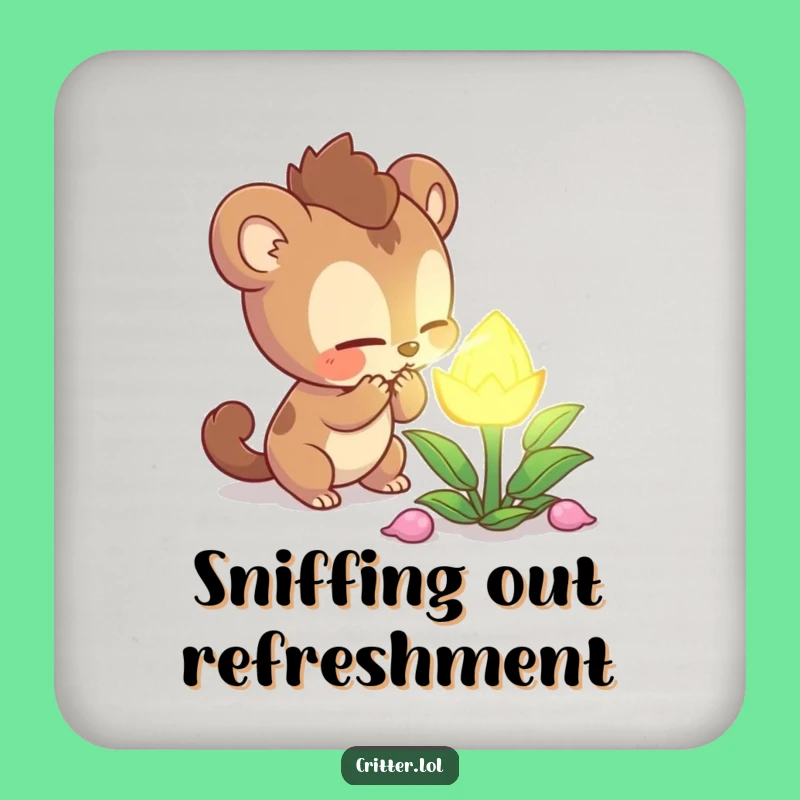 Protect Your Surfaces: Funny Curious Creature Coaster!