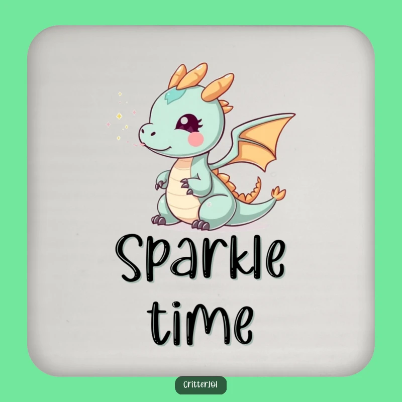 Funny Tiny Dragon Smoke Drink Coaster: Protect Surfaces with Magical Fun