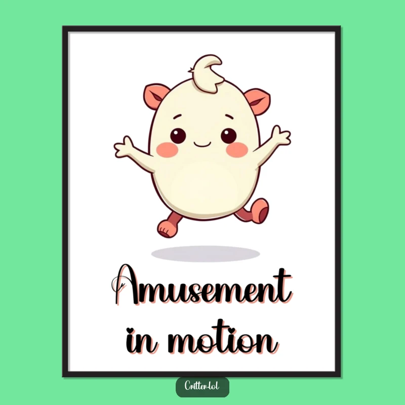 Funny Bouncy Creature Poster: Decorate with Delight!
