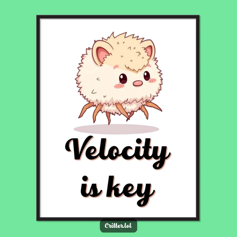 Funny Scurrying Critter Poster: Hilarious Wall Art for a Lively Space