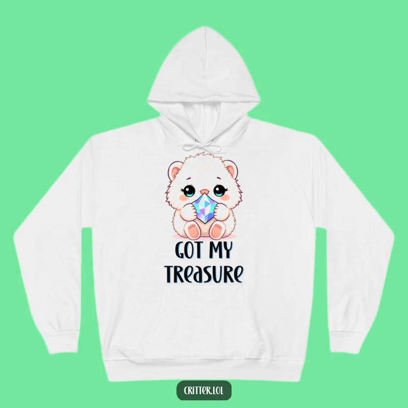 Cozy Funny Critter Gem Hug Hoodie: Warm, Humorous, and Sparkly Apparel for All Ages