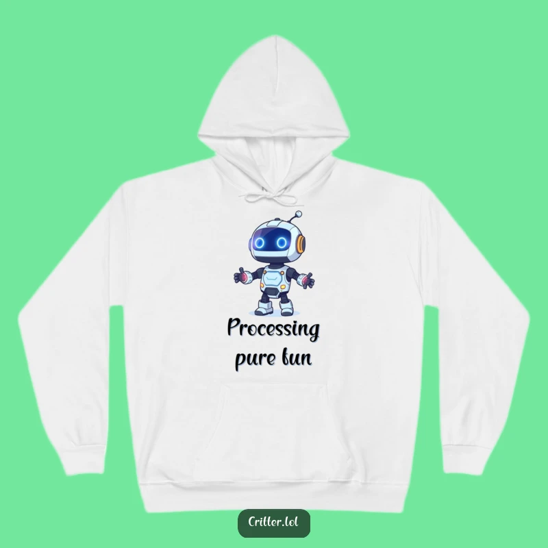 Cozy Funny Robot Dancing Hoodie - Blinking Lights, Warm Funny Gift!