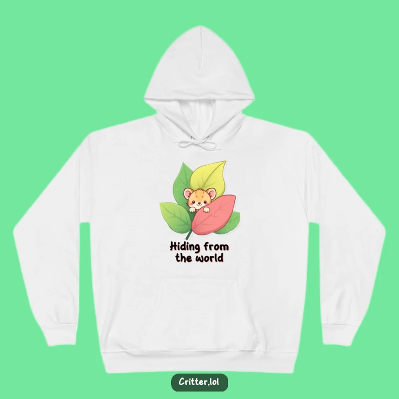 Funny Shy Critter Hoodie: Cozy comfort for the comfortably reserved.