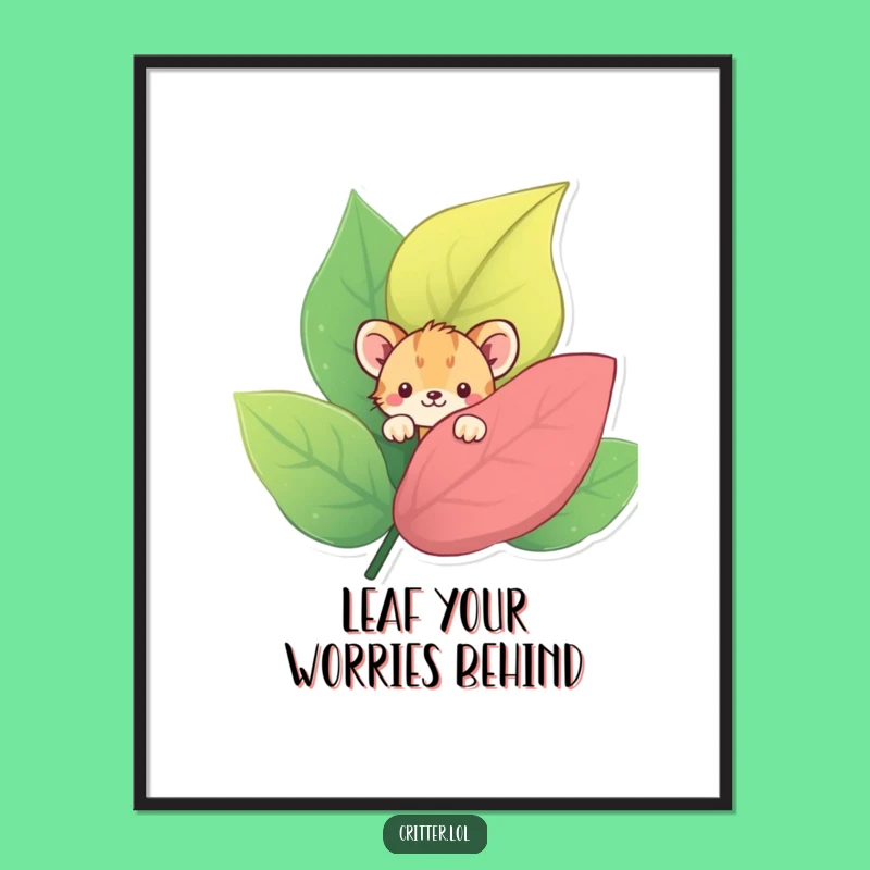 Free Printable Shy Critter Wall Art - Funny Downloadable Decor for a Touch of Whimsy