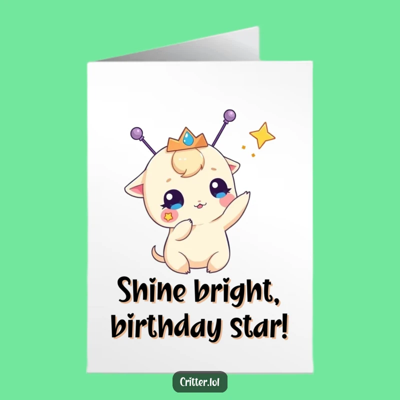 Free Printable Birthday Card: Funny Star-Bashing Antennapod - DIY Downloadable Gift