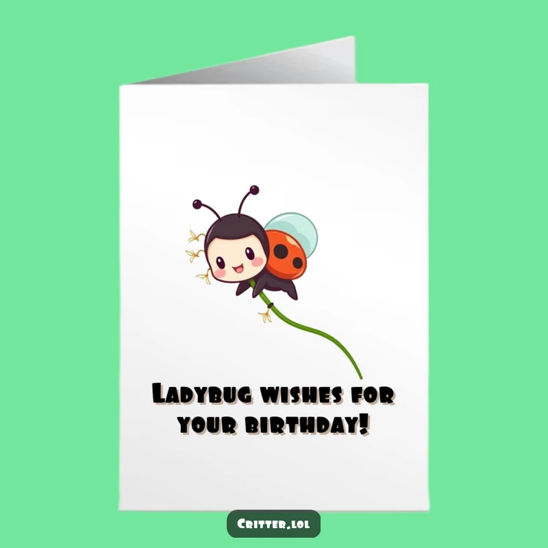 Free Printable Ladybug Birthday Card: Funny Downloadable Gift for a Joyful Journey - DIY