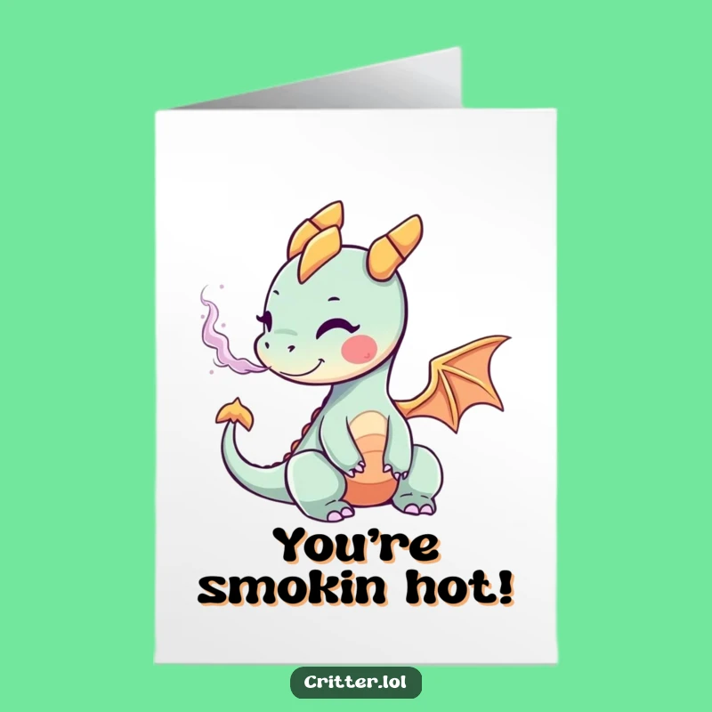 Free Printable Congrats Card: Funny Dragon Smoke Puff, Celebration Downloadable Gift