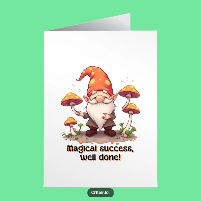 Free Printable Gnome Congratulations Card: Whimsical Juggling Downloadable for Magical Moments