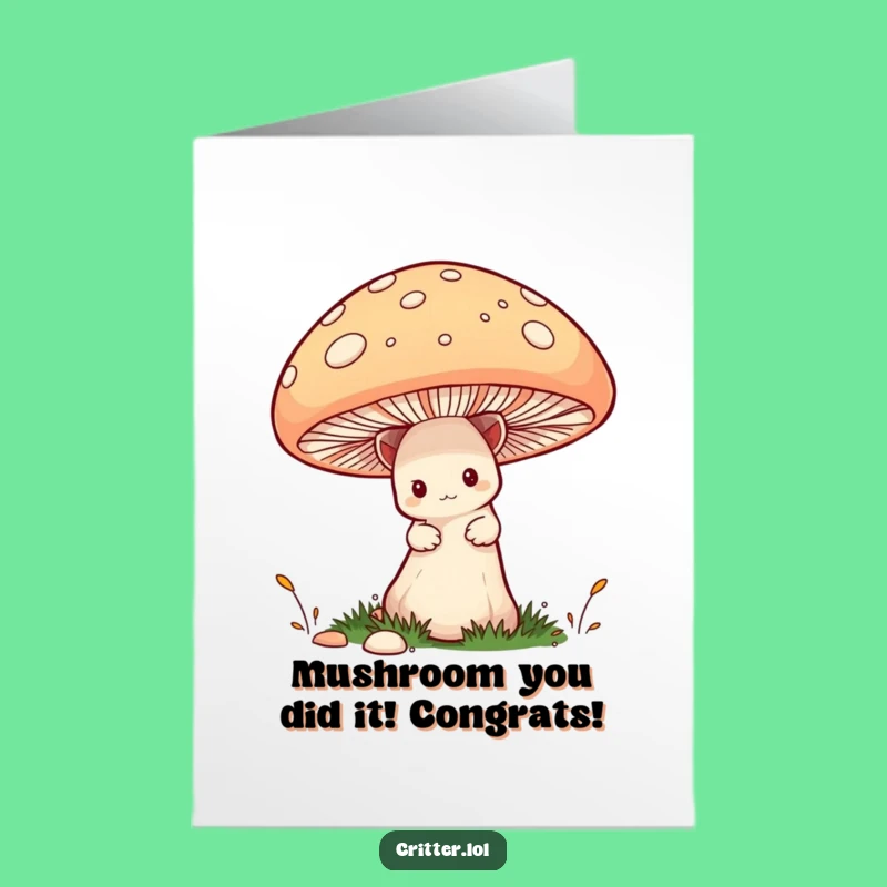 Free Printable Congrats Card: Shy Critter Peeking Downloadable Greeting!