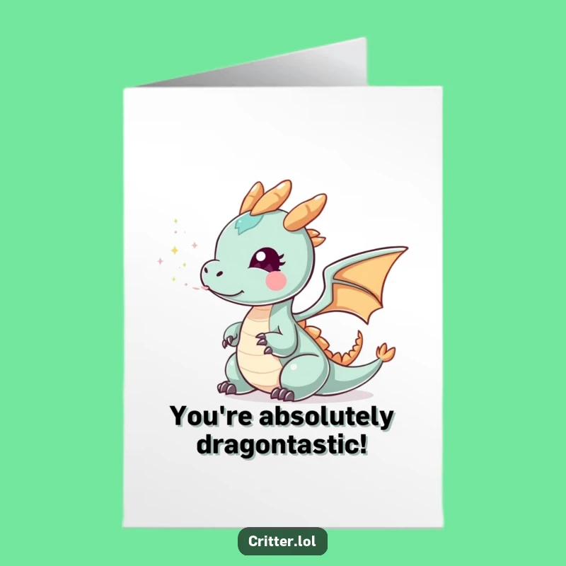 Sparkly Dragon Free Printable Congratulations Card - Enchanting Downloadable Gift