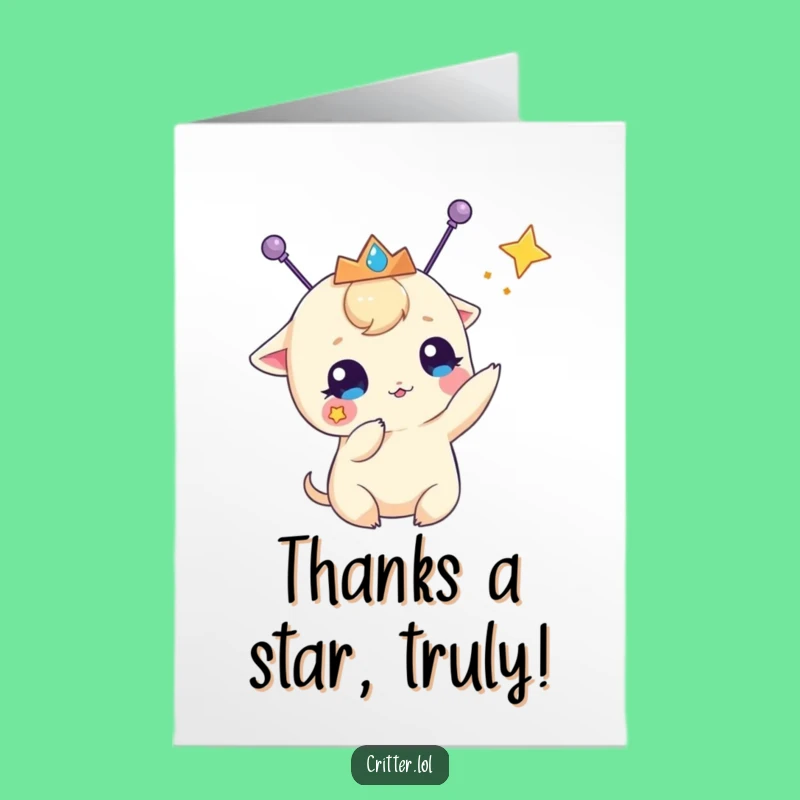 Free Printable Thank You Card: Antennapod's Star Gratitude - DIY Downloadable