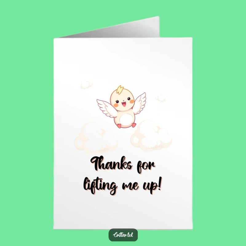 Free Printable Thank You Card: Soaring Critter, Heavenly Funny Gift!
