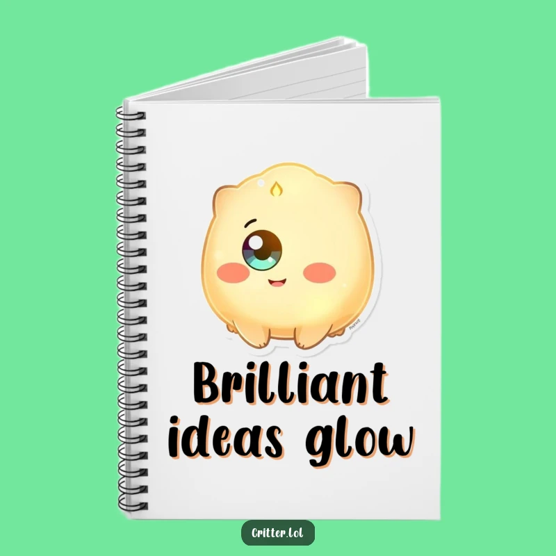 Funny Glowing Creature Notebook: Jot Down Your Radiant Thoughts!
